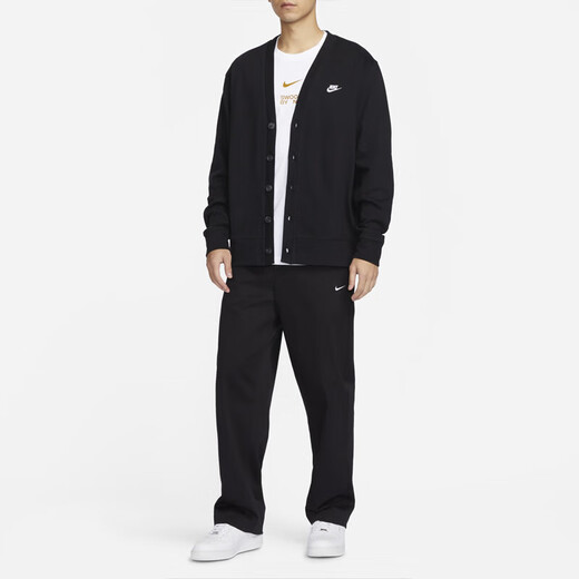 Nike (Nike) Jacke für Männer 2025 Frühlings- und Herbst Neue Strick-Strickwinkel V-Neck Pullover Casual Jacket Top FN3899-010 Schwarz XL