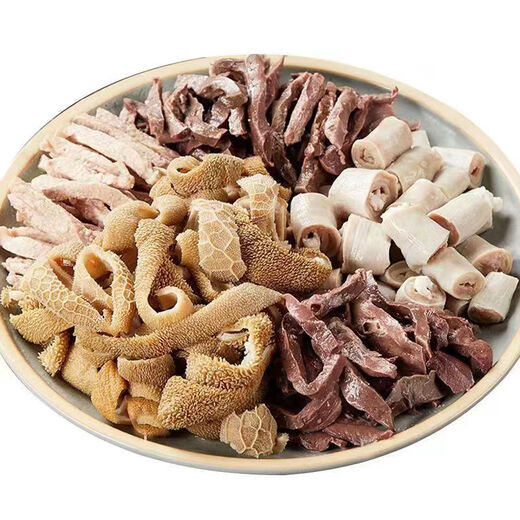 Chuangwei Miao complete set of vacuum-packed haggis hot pot skinless milk-free shredded haggis fresh frozen complete set of pure haggis sheep intestines sheep tripe sheep head meat heart liver lungs haggis *4Jin Jin is equal to 0.5 kg