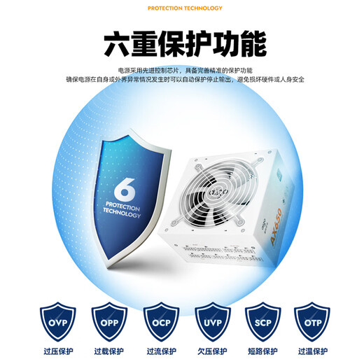 Patriot AX Series Gold Medal Full Module Desktop Host Desktop ATX Computer Power Supply Single Channel 12V/Taiwanese Main Capacitor AX750W Gold Medal Full Module ATX3.1/White