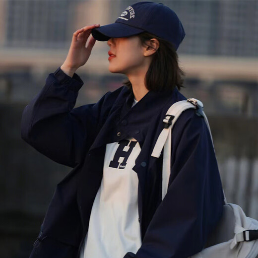 Bai Qizhen Baseball Hat Men and Women Fashion Male Spring and Autumn Duck Duck Tongue Hat Trend Summer Outdoor Casual Suns Female Women's Tibetan Blue-Men and Women