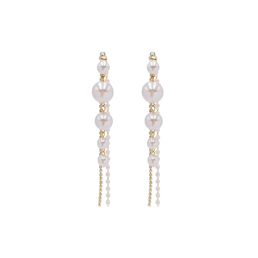 Boucles d'oreilles en perles à glands pour mariage avec boucles d'oreilles Cheongsam