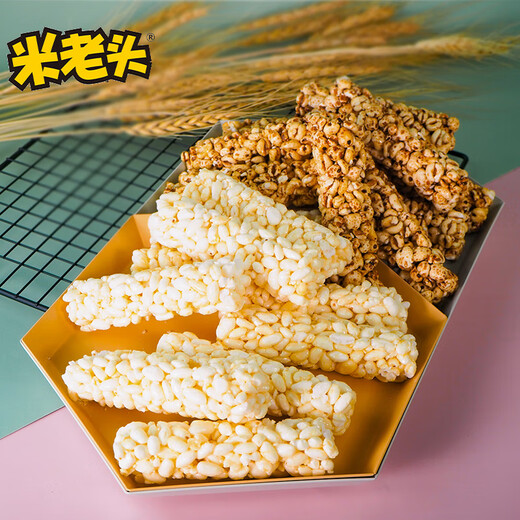 Mi Laotou Mitong highland barley rice sticks sesame flavor 150g casual snack popcorn sticks brown rice roll meal replacement energy bar
