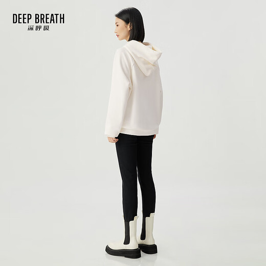 Deep Breathe DEEP BREATH Women's Maillard Loose Velvet Casual Hooded Sweatshirt Jacket Women A301398 Off-White M (Size 3) Deep Breathe DEEP BREATH Women's Maillard Loose Velvet Casual Hooded Sweatshirt Jacket Women A301398 Off-White M (Size 3)