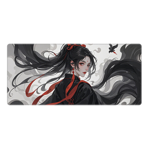 Drei-Farben-Katze (SFMCEMQ) Drei-Farben-Katze Chinesischer Chinesischer Maus-Maus-Pad Super großes Spiel E-Sport Computer Desk Pad 2D Anime Key 12798 [Verdickte Schließkante] 100 cm x 50 cm x 4 mm