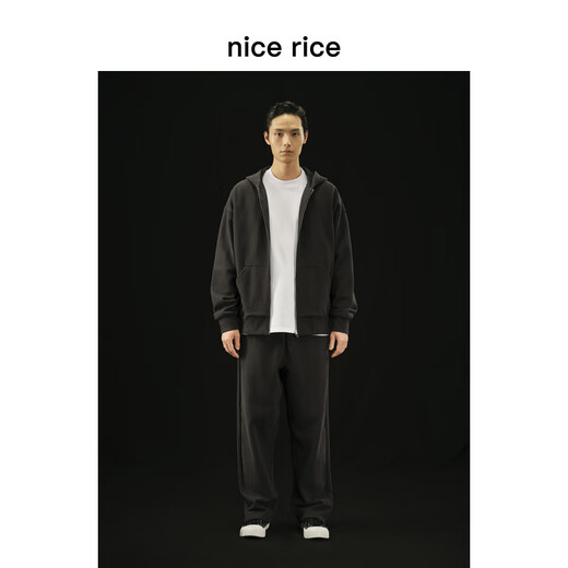 
nice rice good rice r. Series 500G cotton straight-tipped casual trousers [same style in the mall] NCQ12027 black (500g) L
