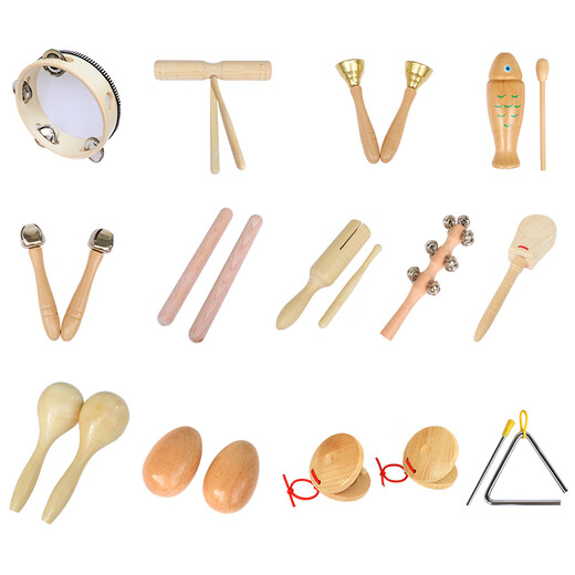Yin Nian Kindergärtner Musik Unterricht AIDS ORF Kinder Percussion Instrument Set Lautsprecher Sand Hammer Dreieck Eisen Tamburin Doppelring Doppelring gewöhnlich