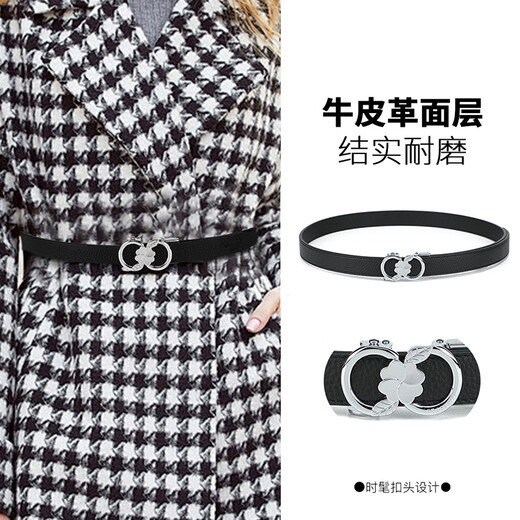 Krokodil -Shirt Qixi Geschenk Mode Frauen Band Kopfschicht Cowide Automatische Schnalle Casual Belt Girls T3923