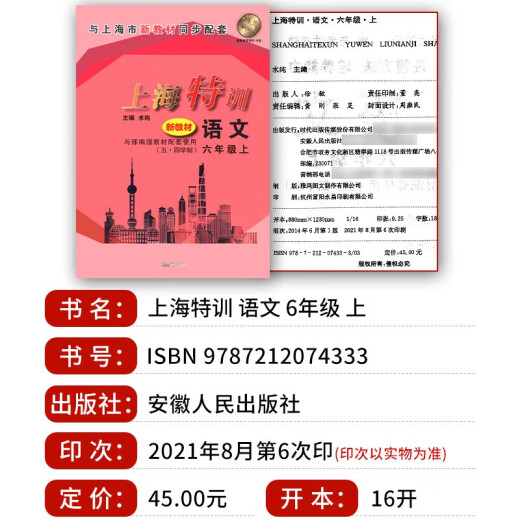 上海特训六年级上七上册下册数学N版678年上海沪教版初中同步配套课后期中期末练习同步辅导书 6年级下册.数学 初中通用 6年级下册.语文+数学+英语【套装