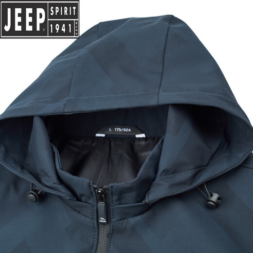JEEP SPIRIT春秋季夹克外套男士薄款中青年时尚休闲百搭可拆卸连帽上衣 K12127款绿色(可脱卸帽) M 170