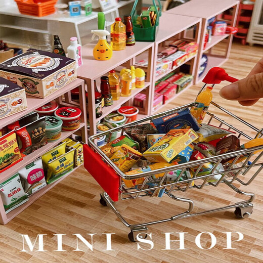 迷你玩具小超市全套娃屋mini玩具过家家食玩娃屋微缩仿真物品零食 套装2个