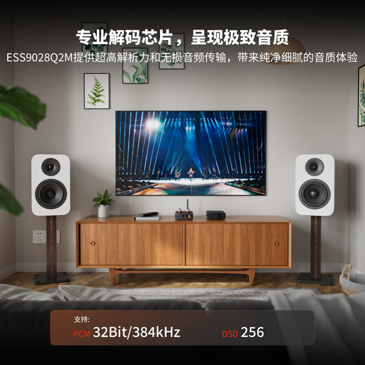 FOSI AUDIO FosiAudio GR40 amplifier preamplifier audio decoder fever-grade desktop Bluetooth decoding and headphone amplifier all-in-one machine GR40+V3-48V5A+RCA cable 0.3m