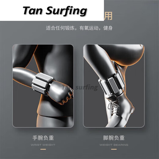 Ruipa (RUIPA) weight-bearing bracelet is invisible and adjustable. Gravity weight gain, weight sandbag, lead block bracelet, arm wrist leggings training c. Upgraded texture black, one pound, 2 pieces.