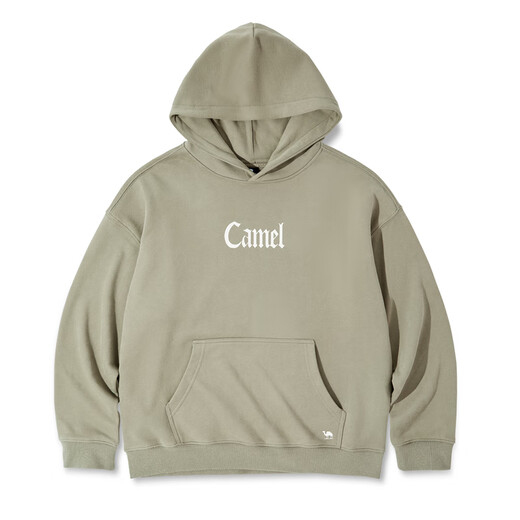 Camel (CAMEL) Wang Junkai same style hooded sweatshirt for men plus velvet to keep warm American trendy sweatshirt autumn and winter M34CA88738