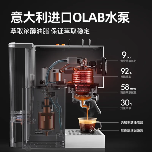 Baicui Coffee Machine Итальянец концентрированный двойной котел-соус вкусный латте Home Office Полный полуавто