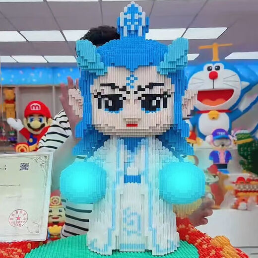 Lego Nezha Ao Bing Feitian Fenghuo Wheel Pig assembled building blocks National trend three-dimensional building toys for boys and girls gifts, super large 12222 particle Feitian Pig box shipped