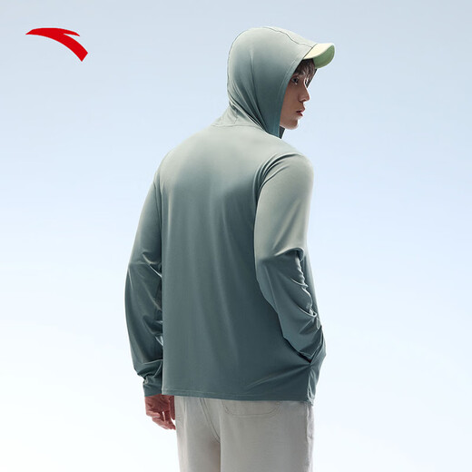 ANTA anti-exposure sun jacket丨Jujuezi 4 ice-skin cooling original yarn sun protection fishing jacket UPF100+ skin jacket for dad, quick-drying and heat-blocking UPF50+|Green Evergreen 7706-3 M