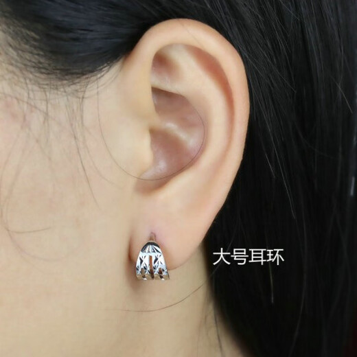 QIANSHU Valentine's Day Gift Platinum PT950 Earrings Earrings Platinum Ear Hooks Platinum Ear Studs Women's Ear Buttons Women's Small Platinum Earrings Pair