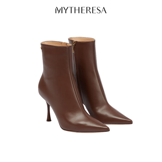 Gianvito Rossi Women's Dunn leather ankle boots P00814699 Brown 36 CN 36