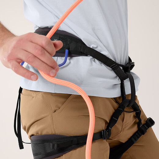 ARC TERYX Men's Outdoor Mountaineering Equipment KONSEAL Lightweight, Sturdy and Wear-Resistant Elastic Rock Climbing and Ice Climbing Multifunctional Safety Belt Black Black XS