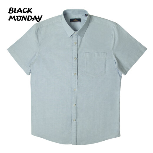 Blackmonday Summer Pure Cotton Oxford рубашка мужчина с короткими рукавами.