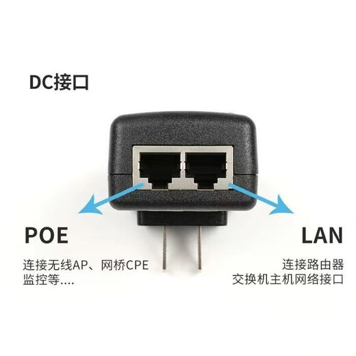 Hikvision Hikvision anwendbares PoE -Netzteilmodul 12V Überwachung 15 V Stromadapter 24V48V Wireless AP Bridge POE Netzteil 12V1A POE 100 Mega -Modell mit Draht