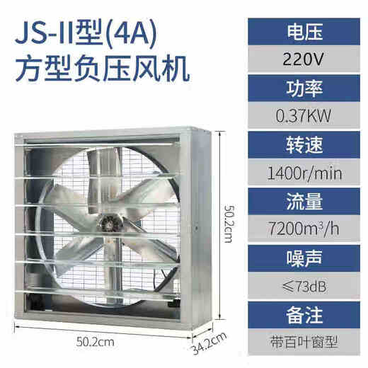 Xmsj jiuzhou puhui JS Square Genture Druck Lüfter Industriefabrik Zuchtfarm Gewächshaus-Kühlung Abgase Jiuzhou 13C-1.1KW-380V (1380x13820
