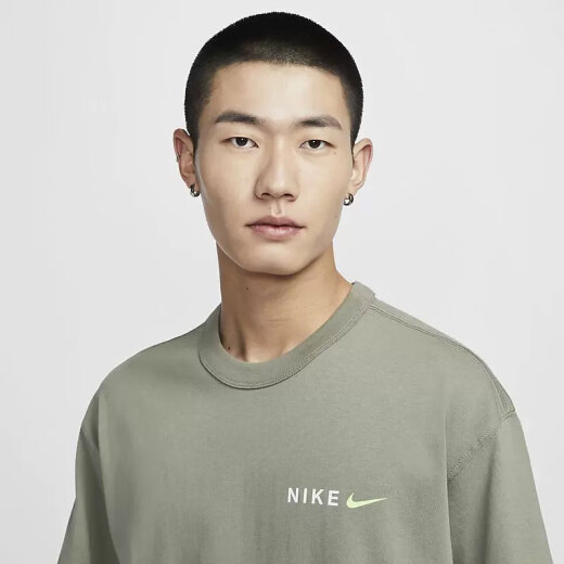 NIKE耐克短袖T恤男装夏季新款运动服潮流印花圆领半袖衫休闲上衣 HF6172-053灰色 M