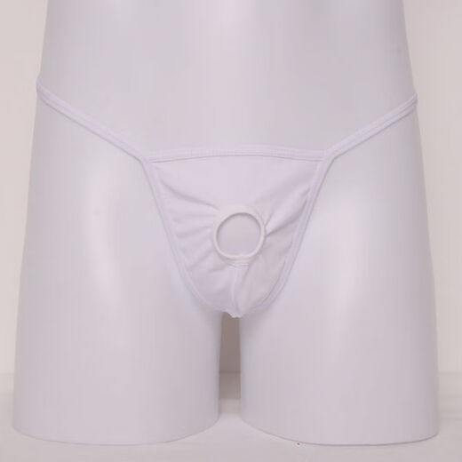 Men's underwear, sexy thong with JJ penis exposed in the middle, free of charge for gay men, gold, 1 piece, one size fits all, 160Jin, Jin is equal to 0.5kg, within