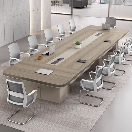Conference table long table simple modern rectangular conference room office furniture large and small conference negotiation table and chair combination 2.0*1.0 meter conference table
