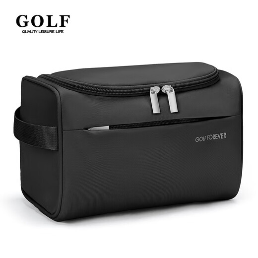 Golf (GOLF) toiletry bag, business trip storage bag, portable cosmetic bag for men and women, multifunctional large-capacity bath bag, elegant black