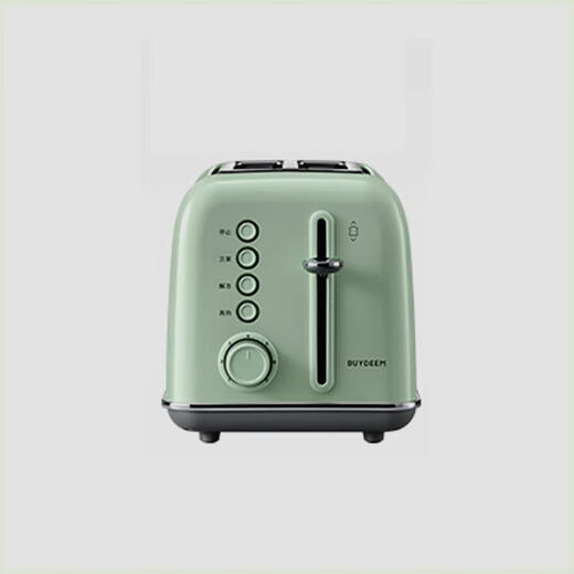Beiding Retro Toaster Home Multifunctional Breakfast Machine Heated Sandwich Small Toaster Toaster D7 Light Fir Green Toaster + Temperature Kettle