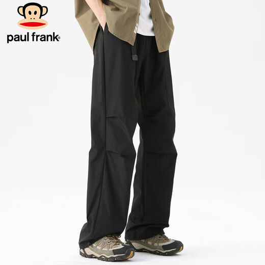 Paul Frank Overalls Men's Paratrooper Pants Summer Casual Pants Men's Loose Pants Men's Outdoor Hiking Pants Black XL