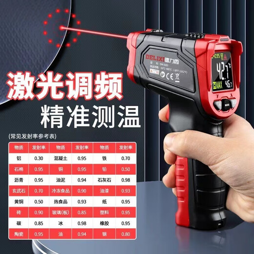 德力西（DELIXI）DM5001/5002/5004/5006/5007手持便携油温枪 5008旗舰款(-321680) 5005工业款(-50900)