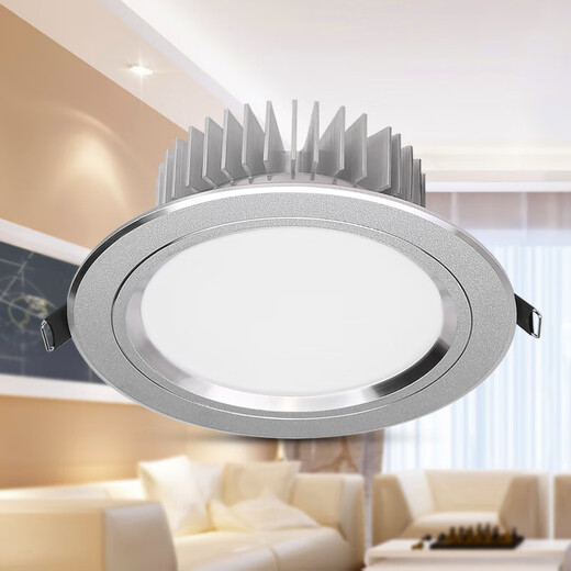 FENGLANQ downlight led ceiling light embedded spotlight hole light hole light simple light 3W living room home aisle 7.5 cm barrel light 2.5 inch 3W white or warm opening 65-85MM