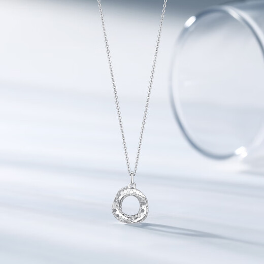 Chao Acer Platinum PT950 Platinum Necklace Women's Möbius Ring CNC Birthday Gift Price Approximately 3.4g