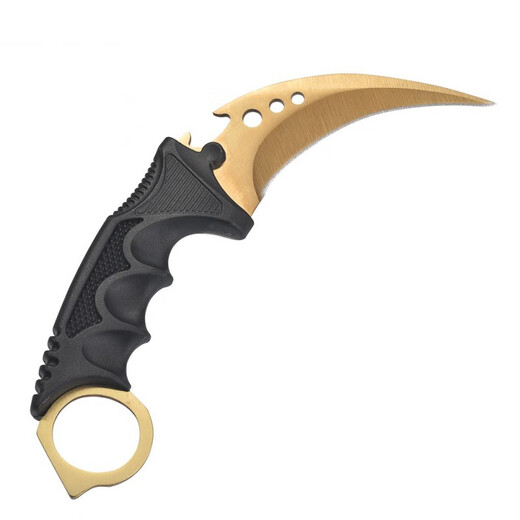 Claw Knife Open Edge CSGO Peripheral Claw Knife Thickened All Steel War Wolf Eagle Claw Knife Scimitar Disassembly Express Static Model Upgraded Three Eyes - Black (Open Edge) Scabbard + Rope + Whetstone