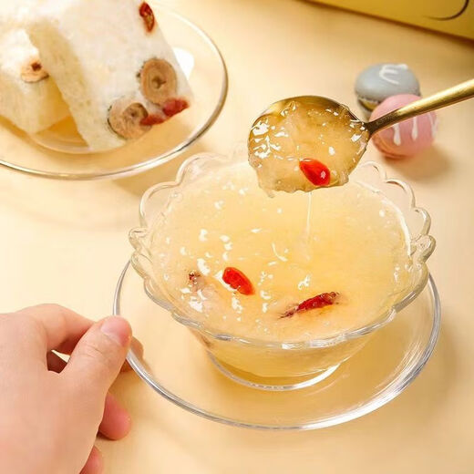 正宗燕窝红枣枸杞银耳羹冲泡即食免煮营养代早餐无蔗糖燕窝银耳羹 [燕窝枸杞红枣银耳羹]冲泡60秒 0添加剂+无增稠剂[6袋/整箱]