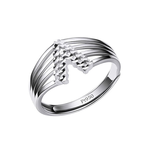 Pt.Charm new PT950 platinum ring women's fashionable light luxury live seal ring engagement ring for Valentine's Day for wife, in stock, national inspection certificate 4.1-4.2g