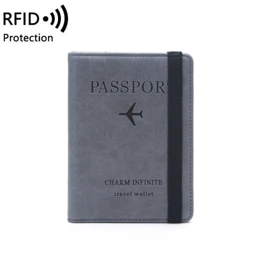 Zkhe Passport Clip Documento de viaje Bolsa de almacenamiento Pasaporte Pasaporte Pasaporte Air Ticket Clip Estudio en el extranjero Pasaporte Pasaporte portátil Pasaporte Gris claro Gris claro