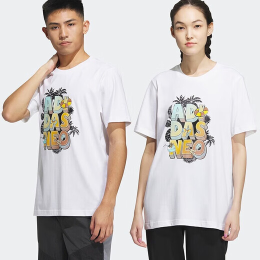 阿迪达斯 （adidas）短袖男装女装 2025新款健身跑步透气运动服情侣款舒适休闲圆领t恤 IP3884 XXS
