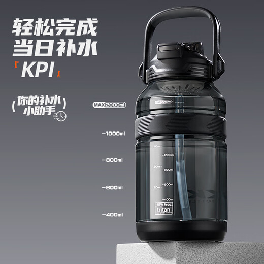 TKK sports water cup large capacity ton bucket kettle tritan high temperature resistant military training cup for children and students going to school
