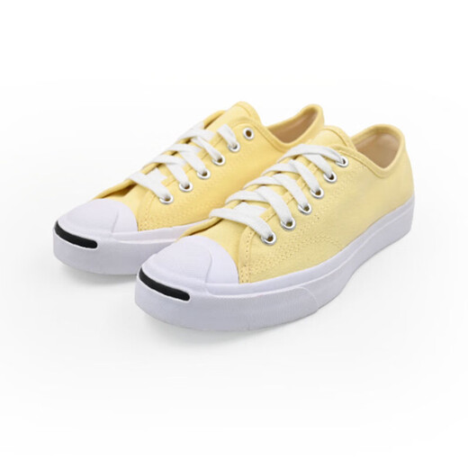 匡威（Converse）Jack Purcell白色帆布 开口笑男女同款休闲低帮板鞋164057C A11964C 35