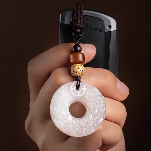 Leledi Ancient Style Jade Pixiu Schlüsselkette für Männer und Frauen Autoschlüsselanhänger Hängende Dekoration Anhänger Reichtum Rebirth Stil