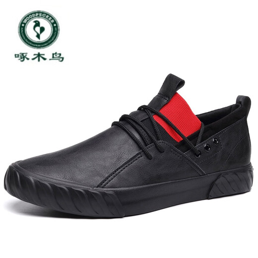 Specht 2025 Casual Lederschuhe Herbst und Winter Herren Schnürschuhe Freizeitschuhe Trendy Vielseitige Martin Boots Low-Borne Herrenschuhe Trend SS9889 Dunkelgrau 38