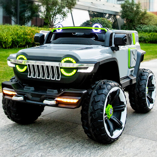 爸爸妈妈坦克300儿童电动车四轮汽车越野车宝宝带遥控玩具车双人童车1-8岁