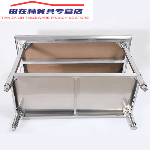 Mesa de operación de acero inoxidable cocina hotel engrosado rectangular Banco de trabajo de acero inoxidable con borde de cocina deflectante Doble capa con longitud de deflectación 150 ancho 80 altura 80 engrosado