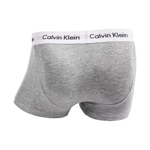 Calvin Klein underwear men's ck three-pack jacquard cotton anti-pinch low-waist boxer briefs U2664G M gift