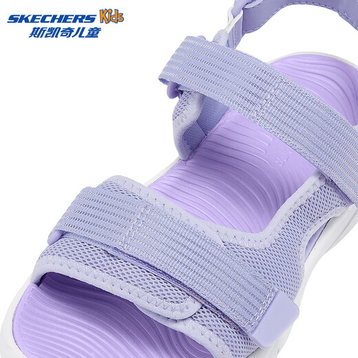 Skechers Skechers Girls' Versatile Open Sandals Children's Summer Velcro Casual Open-Toe Beach Shoes 319203L Lavender/LAV 36