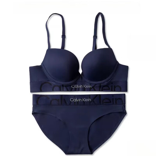 Calvin Klein Bra Unterwäsche BH glänzend seidig, schnell trocken bequemer Stoff sexy ober dünner dicker Boden QF6996ad Schwarzer Bra 80B 36B
