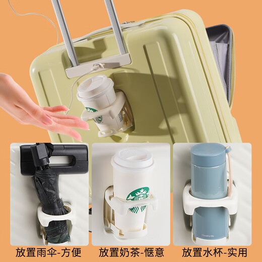 袋鼠（KANGAROO）行李箱小型前开盖拉杆箱多功能USB挂钩旅行箱包免托运迷你登机箱 经典黑(USB接口+侧开口+挂钩） 18寸(登机箱)